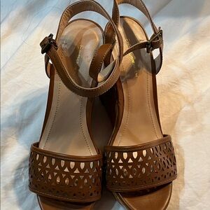 BCBGeneration Tan Cutout Sandals